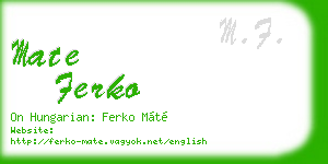 mate ferko business card